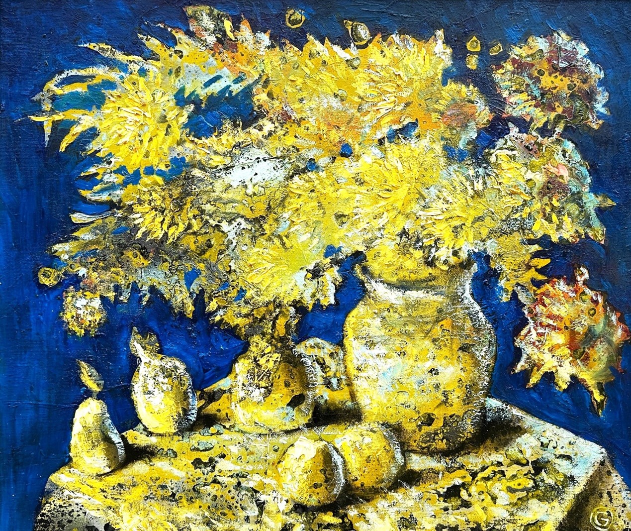 <h2>向日葵</h2><p>作者：格列勃•奥特契克</p><p>创作年代：2021年</p><p>规格：60cm×80cm</p><p>品类：油画</p>